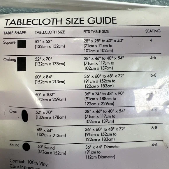 Vtg Christmas Holiday Time Tablecloth 52" X 90" Oblong Vinyl Flannel Backed NEW - Picture 3 of 4